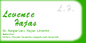 levente hajas business card